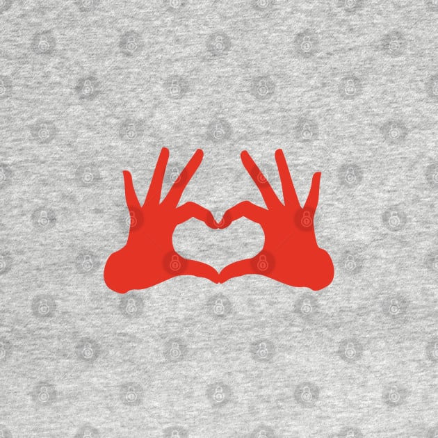 love, red hands with heart sign by beakraus